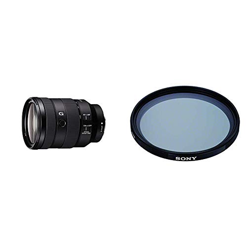 Sony SEL-24105G G Standard Zoom-Objektiv (24-105 mm, F4, OSS, Vollformat) schwarz + VF-77CPAM2 Mehrfach beschichteter Schutzfilter, Polfilter 77mm + Sony VF77MPAM.AE Carl Zeiss T* Schutzfilter (77mm) von Sony