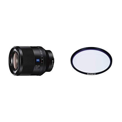 Sony SEL-50F14Z Zeiss Standard Objektiv (Festbrennweite, 50 mm, F1.4, Vollformat) schwarz + Sony VF-72MPAM Carl Zeiss T MC-Schutzfilter von Sony