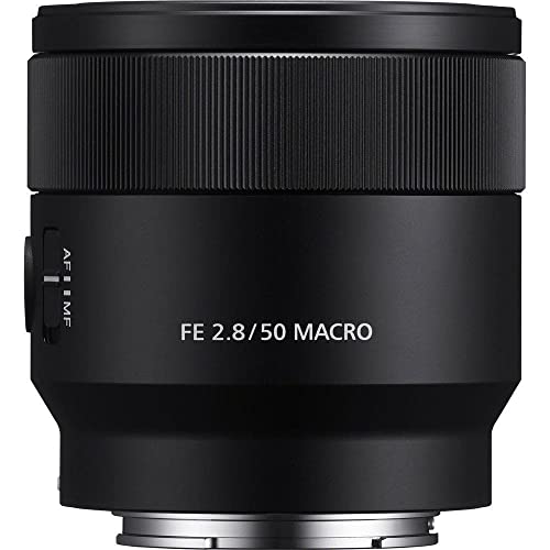 Sony SEL-50M28 Makro Objektiv (Festbrennweite, 50 mm, F2.8, Vollformat, geeignet für A6700, A6600, A6400, A6100, ZVE10, E-Mount) schwarz von Sony
