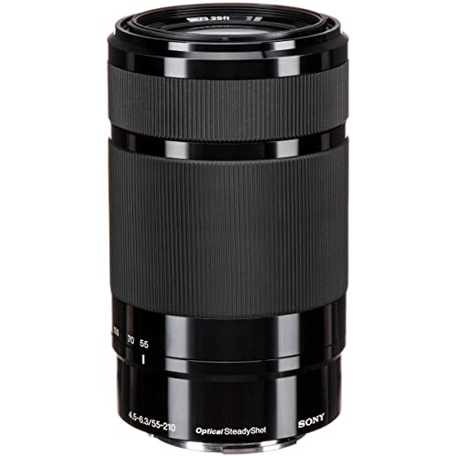 Sony SEL-55210 Tele-Zoom-Objektiv (55-210 mm, F4.5–6.3, OSS, APS-C, geeignet für A7, ZV-E10, A6000- und Nex-Serien, E-Mount) schwarz von Sony