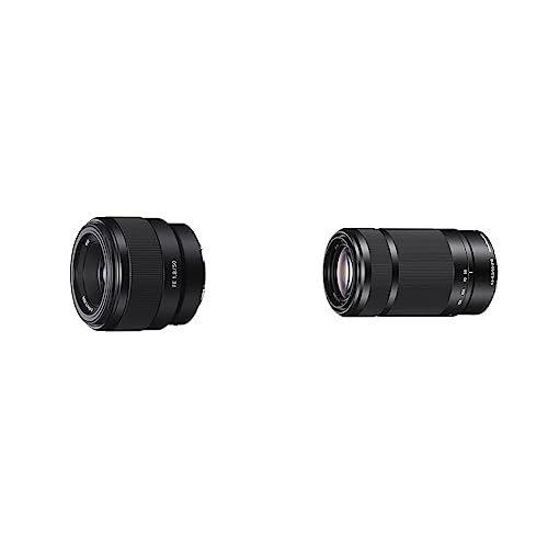Sony SEL-55210 Tele-Zoom-Objektiv schwarz & SEL-50F18F Standard Objektiv schwarz von Sony