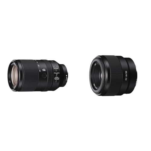Sony SEL-70300G G Tele-Zoom Objektiv & SEL-50F18F Standard Objektiv (Festbrennweite, 50 mm, F1.8, Vollformat, geeignet für A7, A6000, A5100, A5000 und Nex Serien, E-Mount) schwarz von Sony