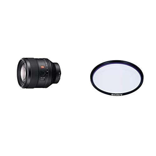 Sony SEL-85F14GM G Master Porträt Objektiv (Festbrennweite, 85 mm) schwarz + Sony VF77MPAM.AE Carl Zeiss T* Schutzfilter (77mm) von Sony