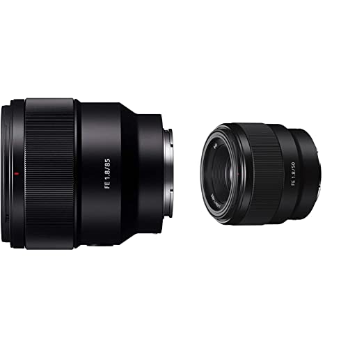 Sony SEL-85F18 Porträt Objektiv (85 mm) schwarz & SEL-50F18F Standard Objektiv (Festbrennweite, 50 mm, F1.8, Vollformat, geeignet für A7, A6000, A5100, A5000 und Nex Serien, E-Mount) schwarz von Sony
