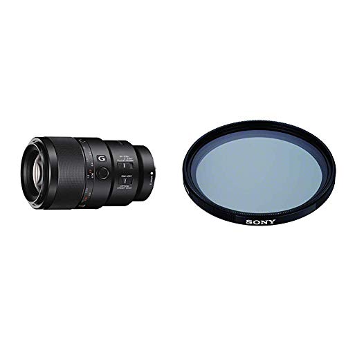 Sony SEL-90M28G G Makro Objektiv (Festbrennweite, 90 mm, F2.8, Vollformat) schwarz + VF-62CPAM2 Mehrfach beschichteter Schutzfilter, Polfilter 62mm + Sony VF-62MPAM Carl Zeiss T MC-Schutzfilter von Sony