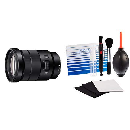 Sony SEL-P18105G G Powerzoom-Objektiv (18-105 mm, F4, OSS, APS-C, geeignet für A6000, A5100, A5000 und Nex Serien, E-Mount) schwarz AmazonBasics - Reinigungsset für DSLR-Kameras und empfindliche elektronische Geräte von Sony