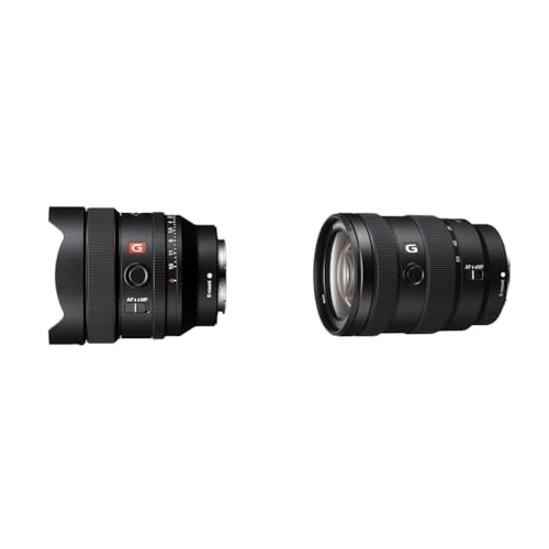 Sony SEL14F18GM | Vollformat FE 14mm F1.8 GM - Premium G Master Serie Objektiv mit Festbrennweite & E 16-55mm f/2.8 G | APS-C, Standard-Zoom-Objektiv (SEL1655G) von Sony