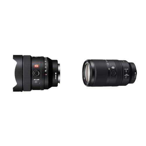 Sony SEL14F18GM | Vollformat FE 14mm F1.8 GM - Premium G Master Serie Objektiv mit Festbrennweite & E 70-350mm f/4.5-6.3 G OSS | APS-C, Super-Telezoom-Objektiv (SEL70350G) von Sony