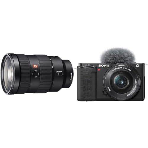 Sony SEL2470GM E-Mount-Kameraobjektiv: FE 24–70 mm F2,8 G Master Vollformat-Standard-Zoomobjektiv & Alpha ZV-E10 | APS-C spiegellose Vlog-Kamera von Sony