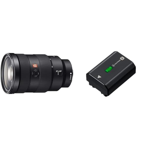 Sony SEL2470GM E-Mount-Kameraobjektiv: FE 24–70 mm F2,8 G Master Vollformat-Standard-Zoomobjektiv & NPFZ100.CE Wiederaufladbarer Akkupack der Z-Serie - Schwarz von Sony