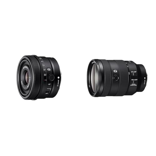 Sony SEL24F28G | Vollformat FE 24mm F2.8 G - Premium G Serie Objektiv mit Festbrennweite & FE 24-105mm f/4 G OSS | Vollformat, Standardzoomobjektiv (SEL24105G) von Sony
