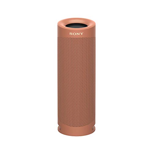 Sony SRS-XB23 tragbarer, kabelloser Bluetooth Lautsprecher (12h Akkulaufzeit, wasserabweisend, Extra Bass), rot von Sony