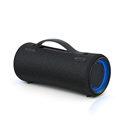 Sony SRS-XG300 - Tragbarer kabelloser Bluetooth-Lautsprecher mit starkem Partysound und Beleuchtung - wasserdicht, 25 Stunden Akkulaufzeit, Smartphone und Schnellladefunktion - Schwarz von Sony