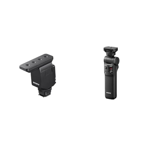 Sony Shotgun Mikrofon ECM-B10 (Kompakt, Kabellos, Batterielos), ECMB10.CE7, Schwarz & Sony GP-VPT2BT Bluetooth Handgriff schwarz von Sony