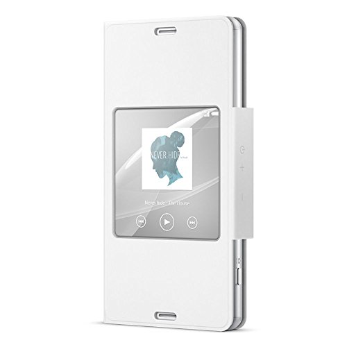 Sony Smart Style Hülle Cover Case Kompatibel mit Xperia Z3 Compact Smartphone - Weiß von Sony