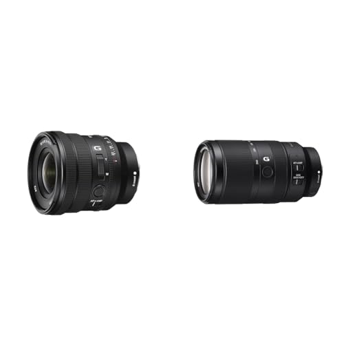 Sony Sony SELP1635G von Sony | FE PZ 16–35 mm F4 G Premium-Weitwinkel-Vollformatobjektiv der G-Serie mit Powerzoom & E 70-350mm f/4.5-6.3 G OSS | APS-C, Super-Telezoom-Objektiv (SEL70350G) von Sony