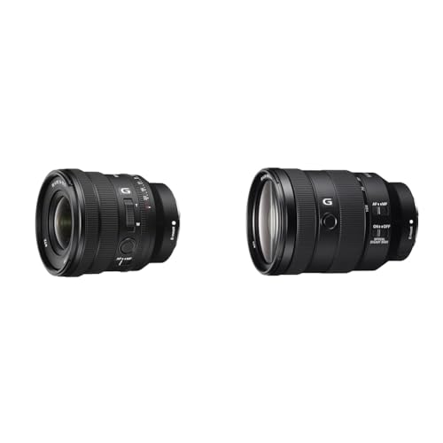Sony SELP1635G FE PZ 16-35 mm F4 G Premium-Weitwinkel-Vollformatobjektiv Mit Powerzoom & FE 24-105mm f/4 G OSS Vollformat-Standardzoomobjektiv (SEL24105G) von Sony