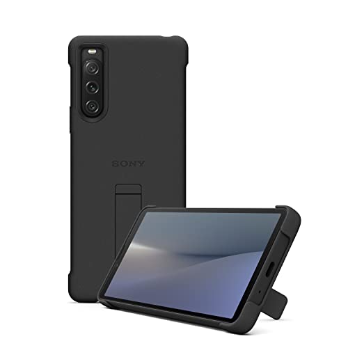 Sony Stilvolle Hülle mit Standfuß für das Xperia 10 V, Gojischwarz Sony Stilvolle Hülle mit Standfuß für das Xperia 10 V, Gojischwarz von Sony