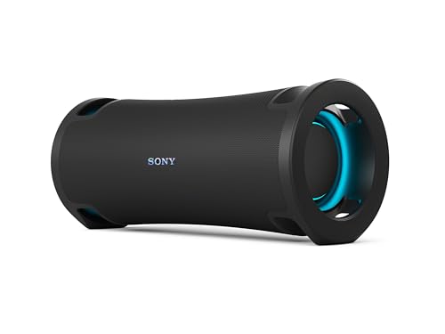 Sony ULT Field 7 - Kabelloser tragbarer Bluetooth-Lautsprecher mit ULT Power Sound, ultimativem Deep BASS, X Balanced Speaker, 30h Akku, IP67, wasserdicht, LED, Mikrofon, Gitarreneingang - Schwarz von Sony