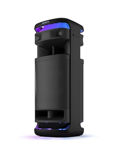 Sony ULT Tower 10 - Ultimativer Bluetooth-Party-Lautsprecher mit ULT Power Sound, ultimativem Deep BASS, X-Balanced-Lautsprechern, 360 LED, Party-Funktionen, drahtlosem Mikrofon, rollbar - Schwarz von Sony