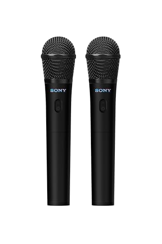 Sony ULTMIC1 - Kabelloses Mikrofonset mit 2 Mikrofonen und Empfänger, erweiterte Rauschunterdrückung, Duettunterstützung, 20-Stunden-Akku, stoßfest, perfekt für die ULT Power Sound Serie - Schwarz von Sony