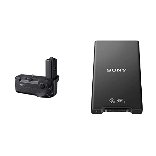 Sony VG-C4EM Funktionshandgriff (Nutzbar für ILCE-7RM4 mit Platz für 2 Z-Akkus) & MRW-G2 Speicherkarten-Lesegerät CFexpress Typ A/SD (USB-C 3.2 Gen2, 10Gpbs Übertragungsgeschwindigkeit) von Sony