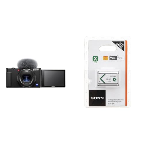 Sony Vlog-Kamera ZV-1 (Digitalkamera, 24-70mm, seitlich klappbares Selfie-Display für Vlogging & YouTube, 4K Video) + Zusatz Akku von Sony