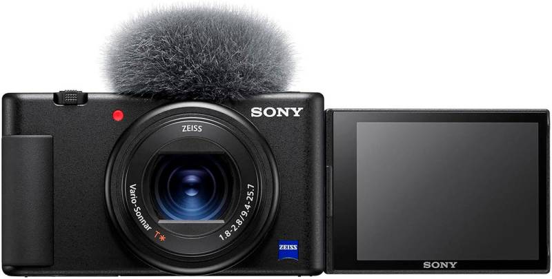 Sony Vlog-Kamera ZV-1 Kompaktkamera (20,1 MP, Bluetooth, WLAN (Wi-Fi), seitlich klappbares Selfie-Display für Vlogging & YouTube, 4K Video) von Sony