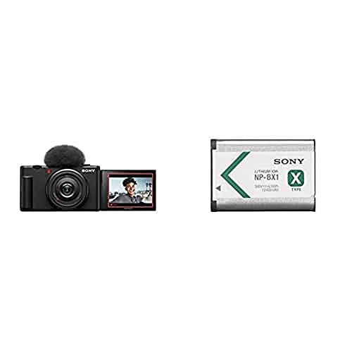 Sony Vlog Kamera ZV-1F | Digitalkamera (Klapp- und drehbares Display, 4K Video, Slow- Motion, Vlog Funktionen) + extra Akku NPBX1 von Sony