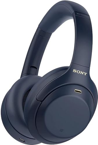 Sony WH-1000XM4 kabellose Bluetooth Noise Cancelling Kopfhörer (30h Akku, Touch Sensor, Schnellladefunktion, optimiert für Amazon Alexa, Headset mit Mikrofon) Midnight Blue von Sony