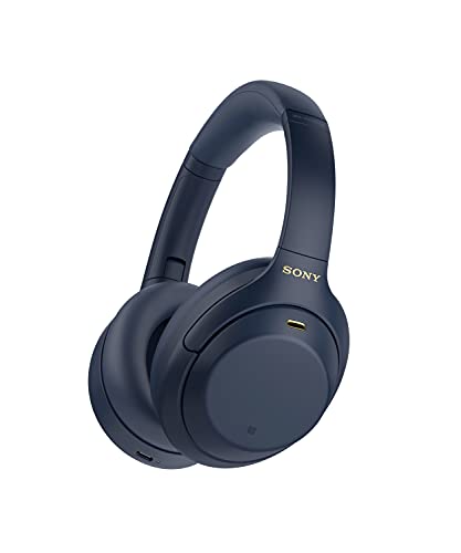 Sony WH-1000XM4 kabellose Bluetooth Noise Cancelling Kopfhörer (30h Akku, Touch Sensor, Schnellladefunktion, optimiert für Amazon Alexa, Headset mit Mikrofon) Midnight Blue von Sony