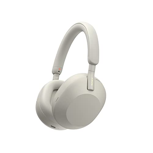 Sony WH-1000XM5 kabellose Bluetooth Noise Cancelling Kopfhörer (30h Akku, Touch Sensor, Headphones Connect App, Schnellladefunktion, optimiert für Amazon Alexa, Headset mit Mikrofon) Silber von Sony