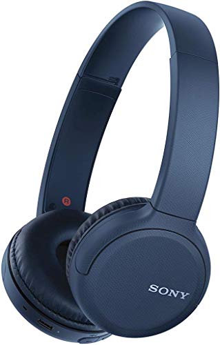 Sony WH-CH510 kabellose Bluetooth Kopfhörer (kraftvoller Klang, eingebauter Sprachassistent, Quick Charge, bis zu 35 Stunden Akkulaufzeit, wireless) Blau, Norme von Sony