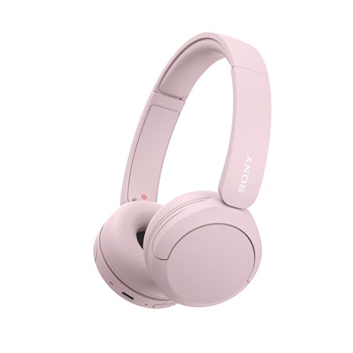 Sony WH-CH520 Kabelloser Bluetooth On-Ear-Kopfhörer, hohe Klangqualität, leichtes Design, bis zu 50 Stunden Akkulaufzeit, Schnellladung, EQ, klare Gesprächsqualität, iOS und Android - Rosa von Sony