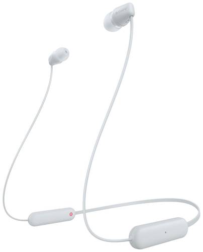Sony WI-C100 In Ear Headset Bluetooth® Stereo Weiß Headset, Klang-Personalisierung, Lautstärkereg von Sony