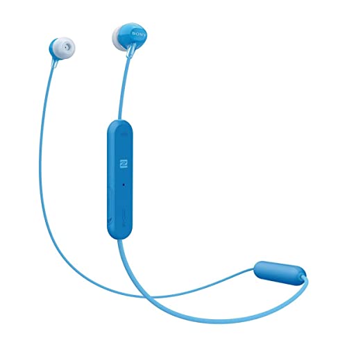 Sony WI-C300 Kabelloser In-Ohr Kopfhörer (Neckband Design, Bluetooth, NFC, Headset mit Mikrofon für Telefon & PC/Laptop, bis zu 8 Stunden Akkulaufzeit, Voice Assistant) blau von Sony