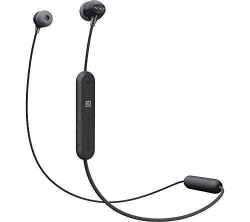 Sony WI-C300 Kabelloser In-Ohr Kopfhörer (Neckband Design, Bluetooth, NFC, Headset mit Mikrofon für Telefon & PC/Laptop, bis zu 8 Stunden Akkulaufzeit, Voice Assistant) schwarz von Sony