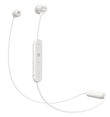 Sony WI-C300 Kabelloser In-Ohr Kopfhörer (Neckband Design, Bluetooth, NFC, Headset mit Mikrofon für Telefon & PC/Laptop, bis zu 8 Stunden Akkulaufzeit, Voice Assistant) weiß von Sony