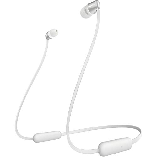 Sony WI-C310 kabellose In-Ear-Kopfhörer, 15 Stunden Akkulaufzeit, Sprachassistent, magnetische Ohrhörer, Design hinter dem Hals, integrierte Headset-Funktion, Headset mit Mikrofon, weiß von Sony