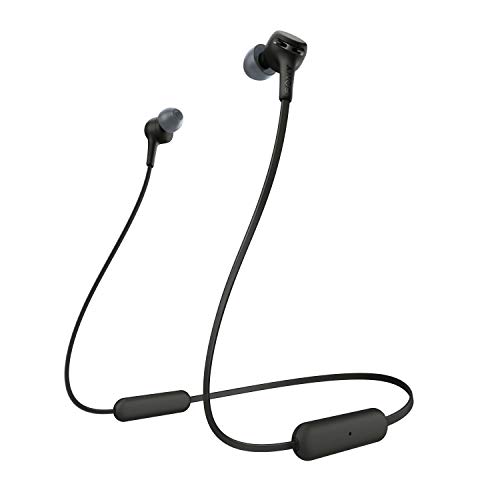 Sony WI-XB400B kabellose In-Ohr Kopfhörer (eingebauter Sprachassistent, Neckband Design, Bluetooth 5.0, NFC, Headset mit Mikrofon für Telefon & PC/Laptop) schwarz von Sony
