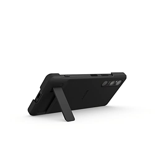 Sony XQZCBDQ/B Schutzhülle mit Ständer für Xperia 1 V, 17,8 x 8,9 x 1,3 cm, Schwarz von Sony