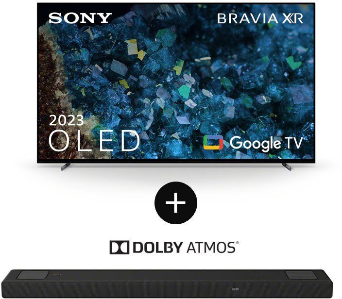 Sony XR-65A80L OLED-Fernseher (164 cm/65 Zoll, 4K Ultra HD, Google TV, Smart-TV, TV + HT-A5000 Soundbar) von Sony