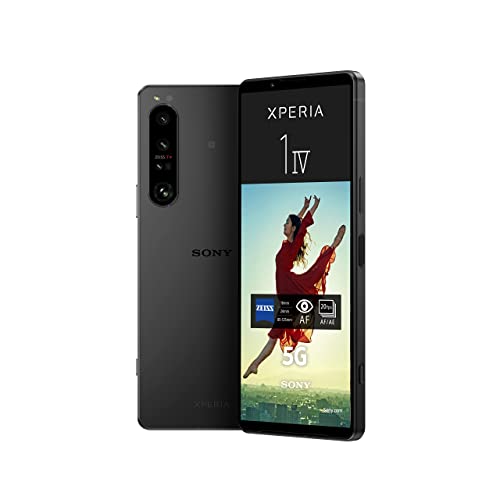Sony Xperia 1 IV (5G Smartphone, 6,5 Zoll, 4K HDR 120 Hz OLED-Display, Dreifach-Kamera mit optischem Zoom (ZEISS T*), 3,5-mm-Audio, Dual SIM) 24+6 Monate Garantie [Amazon Exklusiv] schwarz von Sony