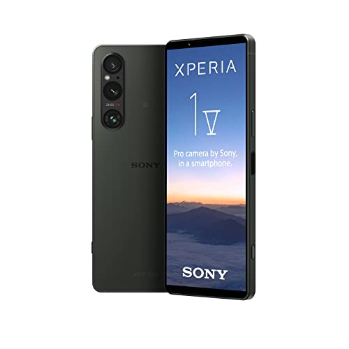 Sony Xperia 1 V (Next Gen Exmor T Sensor, 6,5 Zoll, 21:9, 4K HDR OLED, 120Hz, Dreifach-Objektiv (ZEISS), 3,5mm Klinke, Android 14, IP65/68) 24+12 Monate Herstellergarantie [Amazon Exklusiv] Khaki-Grün von Sony