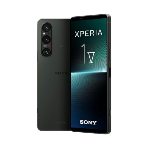 Sony Xperia 1 V Grün - 16,5 cm (6,5 Zoll) 21:9 Wide 4K HDR OLED - 120Hz Bildwiederholrate - Dreifachobjektiv (mit Next Gen Sensor & ZEISS) - 3,5-mm-Audiobuchse - Android 13 - SIM-frei - Dual SIM von Sony