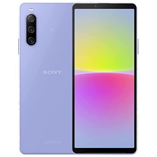 Sony Xperia 10 IV - 6 Inch 21:9 Wide OLED Display - Triple Lens Camera - 3.5 mm Audio Jack - 5000mAh - 161g - SIM Free - Dual SIM hybrid - Purple von Sony
