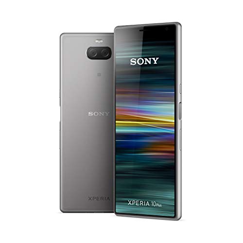 Sony Xperia 10 Plus Smartphone (16,5 cm (6,5 Zoll) 21:9 Full HD+ Display, 64 GB Speicher, Dual-SIM, Split-Screen, Android 9) Silber von Sony