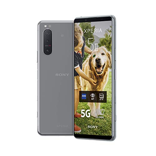 Sony Xperia 5 II 5G Smartphone (15,5 cm (6.1 Zoll) 21:9 CinemaWide FHD+ HDR OLED-Display, Dreifach-Kamera-System, 3,5-mm-Audio-Anschluss, Android 12, SIM Free, 8 GB RAM, 128 GB Speicher) Grau von Sony