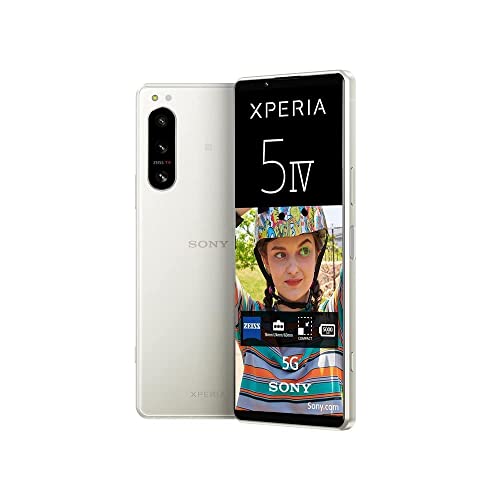 Sony Xperia 5 IV (5G Smartphone, 6,1 Zoll, 4K HDR 120 Hz OLED-Display, Dreifach-Kamera mit optischem Zoom (ZEISS T*), 3,5-mm-Audio, Dual SIM) 24+12 Monate Garantie [Amazon Exklusiv] Ecruweiß von Sony