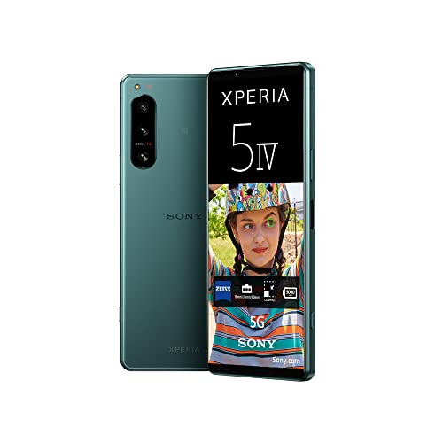 Sony Xperia 5 IV - Smartphone Android, Téléphone Portable Ecran 6.1 Pouces 21:9 Wide HDR OLED - Taux de rafraichissement de 120Hz - Triple Objectif (avec Un revêtement ZEISS T*) - 8Go RAM (Vert) von Sony